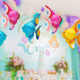 thumbnail image 2 of 3 piezas de decoraciones colgantes de peces de papel para fiestas, decoración colgante de peces tropicales para fiestas, decoración de aventuras bajo el mar para el hogar, la escuela o la, 2 of 5
