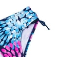 thumbnail image 3 of Bagilaanoe 2 Pcs Girl Swimwear, Floral Tops + Drawstring Bikini Bottoms Suit, 3 of 5