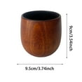thumbnail image 2 of ZZERHUOO Wooden Drinking Cup Natural Unique Japanese Style Mug For Hot And Cold Beverages Coffee Cups Big Tumbler Cup Set Large Drinking Glasses 64oz Glass Cups with Lids Glass Wear for Kitchen Glass, 2 of 3