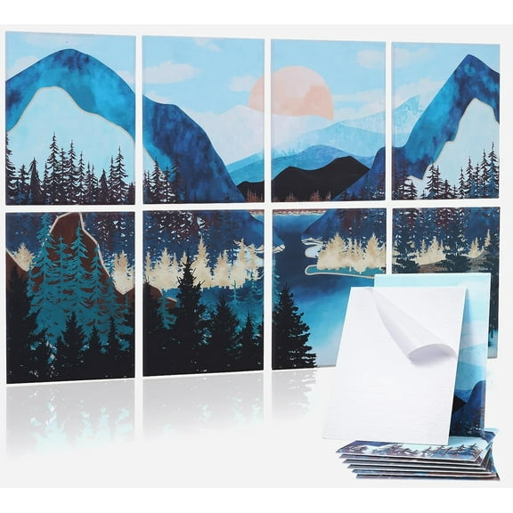 Caltero Verdant Landscape Acoustic Dampers, 8 Pack, High Density, Self-Adhesive, 12 x 12 x 0.4 in