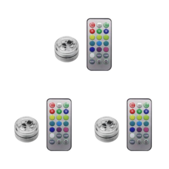 Naiovety Adhesivo inalámbrico LED Interior del coche Luz ambiental Control remoto Auto Pie Lámpara colorida Pecera Decoración del partido Type2 NO2
