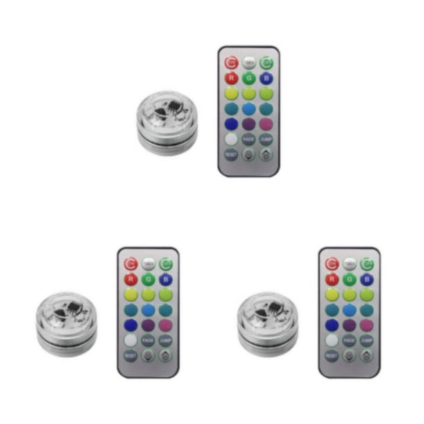 Naiovety Adhesivo inalámbrico LED Interior del coche Luz ambiental Control remoto Auto Pie Lámpara colorida Pecera Decoración del partido Type2 NO2