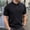 Black, variant on Mens Knit Polo Shirt Short Sleeve Textured Lightweight Casual Sweater Polo for Men Khaki