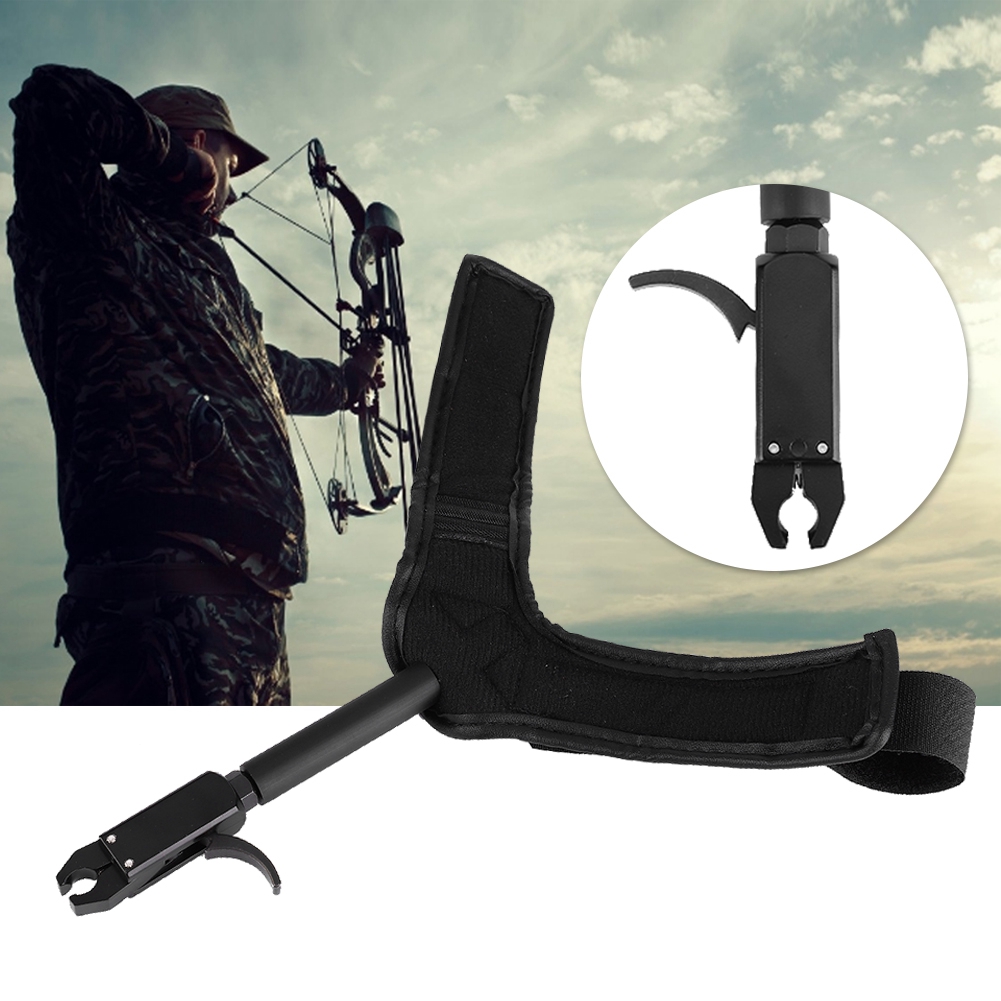 Qiilu Portable Archery Metal Durable Hunting Archery Arrow Release for