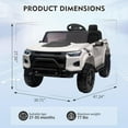 thumbnail image 6 of Eastvita 24V Ride on Car 2-Seater Ride on Toys Truck Remote Battery Display Trunk LED Music White, 6 of 8