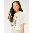 thumbnail image 2 of Roxy Girls Kids Youth T-Shirt 5-12 Sunrise To Sunset Oversized Boyfriend Fit Tee (Kid Medium/10, Snow White (Off White)), 2 of 5