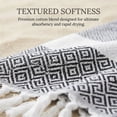 thumbnail image 3 of Unique Bargains Geometric Sandproof Turkish Beach Towel Dark Grey 71"x40", 3 of 8