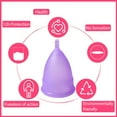 thumbnail image 2 of AUCHEN Menstrual Cups, Reusable Period Cup for Beginners | Tampons & Pads Alternative, FDA Approved Silicone Menstrual Cup Set, Superior to the Diva Cup | Double Cups (Regular and Heavy Flow) - Purple, 2 of 6