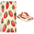 thumbnail image 7 of Cute Strawberry Bath Towels Absorbent Bath Towels Set Soft Towel Set for Home Hotel Decor Gym Swim, 3 Piece Wash cloth, 7 of 7