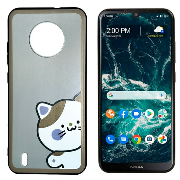 For Nokia C200 N150DL TPU 1-Piece Flexible Skin Cover Phone Case - Cat