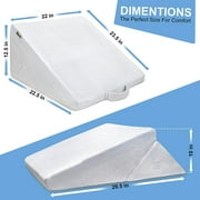 ONDEKT Wedge Pillow for Sleeping Multipurpose Pillows with Cooling Gel Memory Foam Top, White