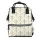 thumbnail image 1 of Easygdp White And Gold Geometry para Bolsa de Bebé de Gran Capacidad con Múltiples Bolsillos, Bolsa de Pañales para Padres, Bolsa de Viaje Organizada y Elegante, 1 of 6