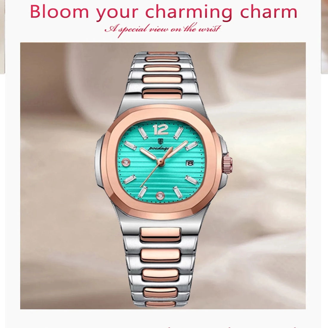 Poedagar Watch for Woman Square Ladies Quartz Watches Luminous Waterproof Women Female Clock