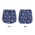 thumbnail image 3 of Hirioo Snowflakes On Dark Blue for Women's Double Layer Athletic Shorts High-Performance Gym Shorts with Inner Pocket, Elastic Waistband-X-Large, 3 of 7