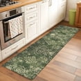 thumbnail image 2 of 2'x6' Rug Runners for Hallways Kitchen, Vintage Green Yellow Non Slip Entryway Beside Floor Carpet Runner, Southwestern Geometric Abstract Art Washable Laundry Room Bedroom Throw Rugs Mat, 2 of 8