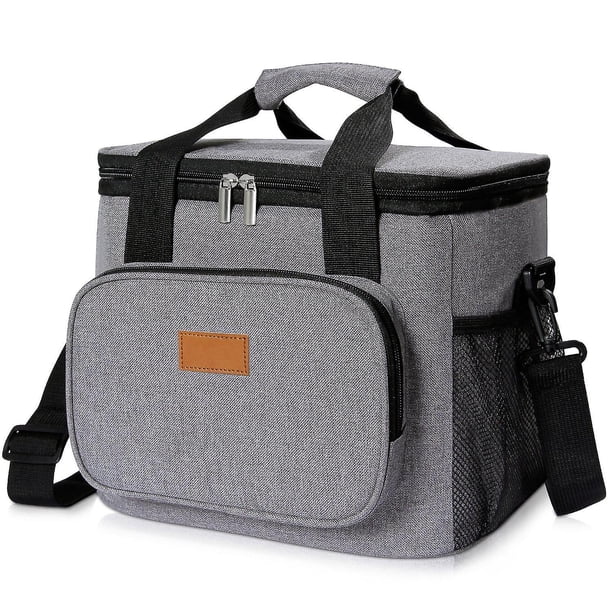 Bolsa térmica de 15 l, bolsa de picnic, bolsa de almuerzo, bolsa aislada, exterior plegable