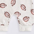 thumbnail image 7 of Wonitaaizi Infant Baby Boys Girl Football Outfit Print Funny Sport Sweatshirt Romper Playsuit Football Season Bodysuit Jumpsuit(12-18 Months,White), 7 of 7