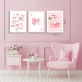 thumbnail image 4 of Trendy Preppy Canvas Wall Art Set of 3, Light Blue Bow Picture Wall Decor Paintings, Poker Lucky Coquette Room Posters Prints for Dorm College Apartment Bedroom, 4 of 6