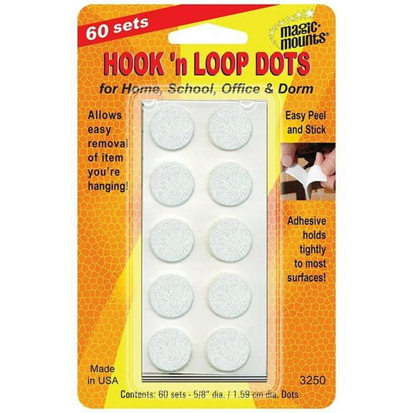 Miller Studio MIL3250W-3 0.625 in. Hook N Loop Dots - 60 Per Set - Set of 3