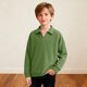 thumbnail image 2 of Camisas de Manga Larga para Niños Tamaño 12-14 Juventud Color Sólido Top de Cuello de Solapa para Chico, Camisa de Botón de Manga Larga Casual para Uso Diario, 2 of 6