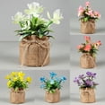thumbnail image 3 of Artificial Flower Plants, Fake Colorful Plant Bouquet Faux Bunches with Pot for Home Indoor Outdoor Decoration Table Centerpieces Arrangements, 3 of 8