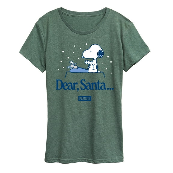 Peanuts - Snoopy Dear Santa - Women's Short Sleeve Graphic T-Shirt