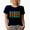 Navy Blue, variant on Hawaii, USA or US State Themed, Groovy Retro Wavy Text Merch Gift, Black T-Shirt, Medium