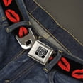 thumbnail image 2 of Buckle-Down Belt, Seatbelt Buckle Belt, Kisses, Youth 22 to 32 Inches, 2 of 9