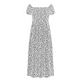 thumbnail image 6 of Zorckvet Dresses for Women Flowy off the Shoulder Trendy Long Short Sleeve A Line Plus Size Womens Dress Fashion, 6 of 9
