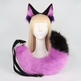 thumbnail image 2 of Traje de cola con orejas de zorro, aro de pelo bonito de animal, sombreros de perro, gato, Lobo, fiesta de halloween, cosplay, decoración de disfraces para festivales de Navidad, 2 of 5