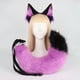 thumbnail image 2 of Traje de cola con orejas de zorro, aro de pelo bonito de animal, sombreros de perro, gato, Lobo, fiesta de halloween, cosplay, decoración de disfraces para festivales de Navidad, 2 of 5