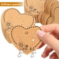 thumbnail image 5 of 100 Pcs Heart Earring Paper Holder Necklace Cards Earrings Jewlery Vintage Display Packaging for Selling, 5 of 6