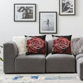 thumbnail image 2 of Throw Pillow Covers  Black White and Red Roses Pillow Covers Soft Cozy Pillowcase Farmhouse Decorative Square Cushion Cases for Couch Sofa Bed Living Room Home Decor, 2 of 7