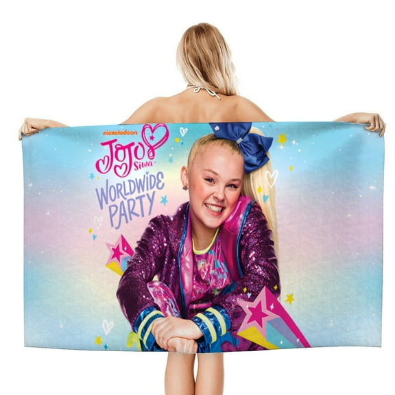 Bath Towels for JoJo Siwa Beach Towel Gifts Boys Girs Kids Soft & Absorbent for Bathroom Travel Camping Vacation 20×40 inch