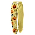 thumbnail image 4 of Bovemsi Wide Leg Pants for Women 3D Digital Halloween Printed Casual Sport Pants Fashion Outfits Clothes XXXXL Yellow, 4 of 4