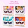thumbnail image 6 of iENVY False Eyelashes Faux Mink Color Couture Mixed Colored Lashes Maximum Fluffiness and Volume Fake Eyelashes (Mixed Crimson), 6 of 11