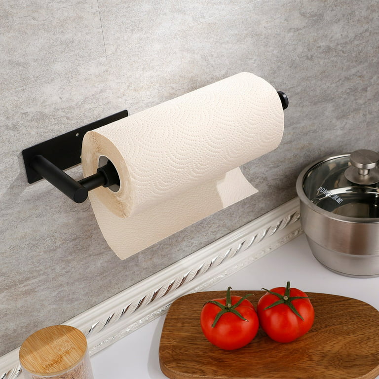 Paper Towel Holder Under Cabinet, Wall Mount Paper Towel Rack, Towel Paper Bar for Kitchen, Pantry, Sink, Bathroom