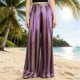 thumbnail image 2 of Traje Elástico Impreso de las Mujeres sin Mangas Desgaste de Vacaciones Ligero Tela de Satén Suave, 2 of 6
