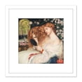 thumbnail image 1 of Rossetti Lady Lilith Painting 8X8 Inch Square Wooden Framed Wall Art Print Picture with Mount, 1 of 4