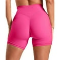 thumbnail image 4 of High Waist No Front Seam Workout Shorts for Women - Tummy Control Butt Lifting Gym Yoga Biker Shorts with Hidden Scrunch, 4 of 6