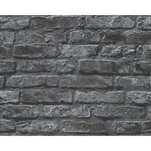 Dekora Natur 6 - Rouleau de Papier Peint Gris, Noir Naturellement Multifacette