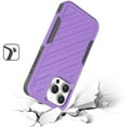 thumbnail image 5 of For Ip15 Pro Max Noble Lined Shockproof Dual Layer Hybrid - Dark Purpleblack, 5 of 6