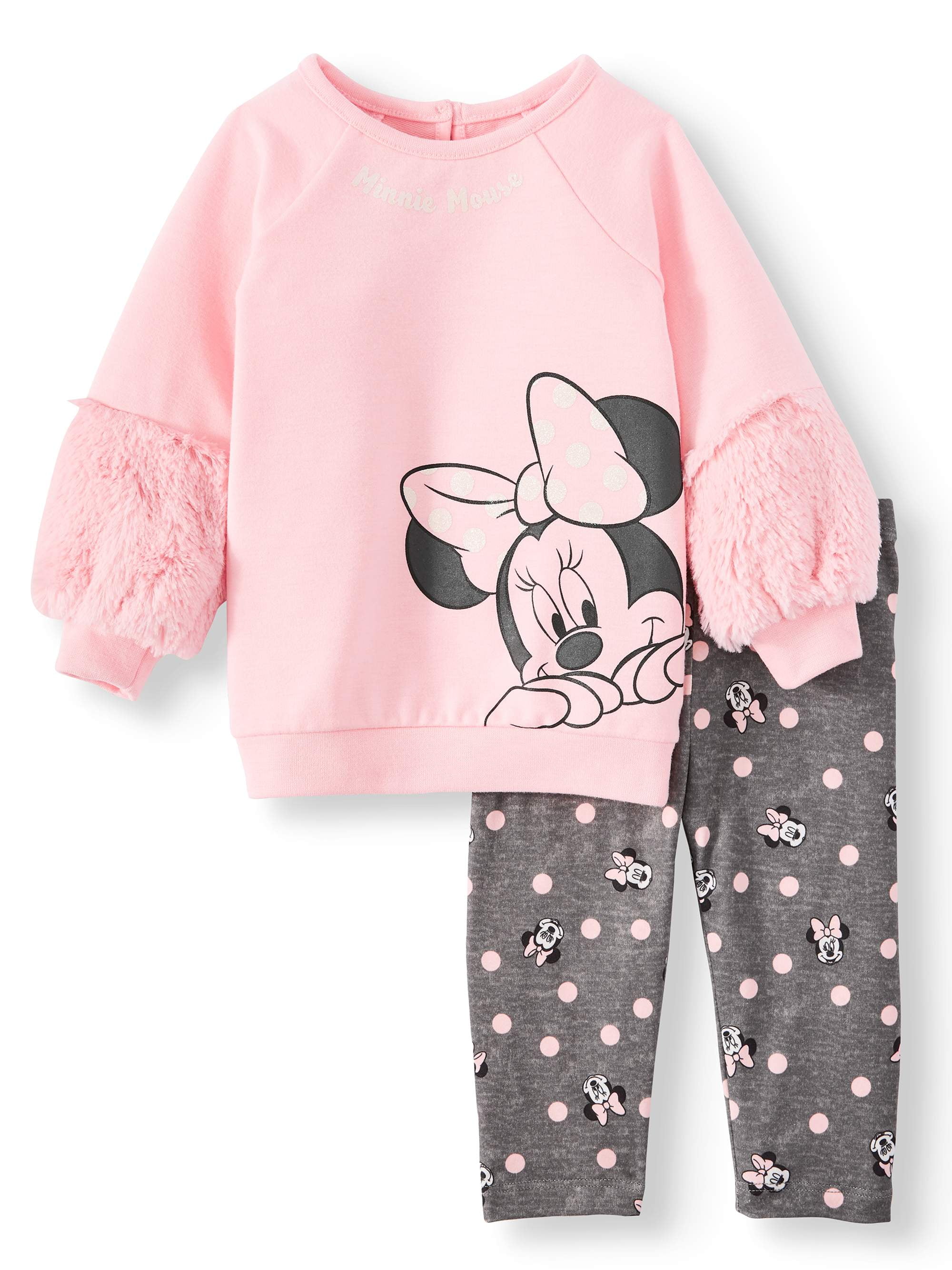Disney Minnie Mouse Baby Girls Outfit Clothes Set Party Top Leggings 9-36 Months