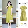 thumbnail image 5 of Vestido de verano para mujer con mangas cortas/largas, cuello en V cruzado, vestidos de manga corta para mujer, vestido infinito, vestido corto para mujer, vestidos de graduación para mujer, 5 of 5