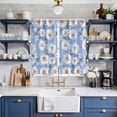 thumbnail image 2 of Blue Daisy Kitchen Curtains 84 Inch Length, Spring Floral Summer Botanical Watercolor Grommet Top Bedroom Living Room Curtains, Light Filtering Cafe Curtain Drapes 2 Panels Set 104''x84'', 2 of 9