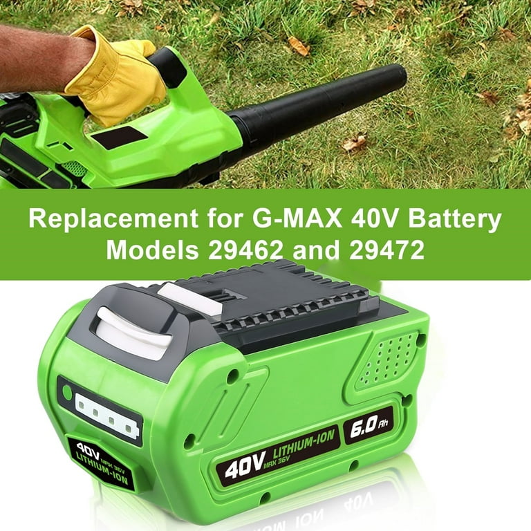 6.0Ah Batterie Pour Greenworks 40V Remplacement Batterie Compatible
