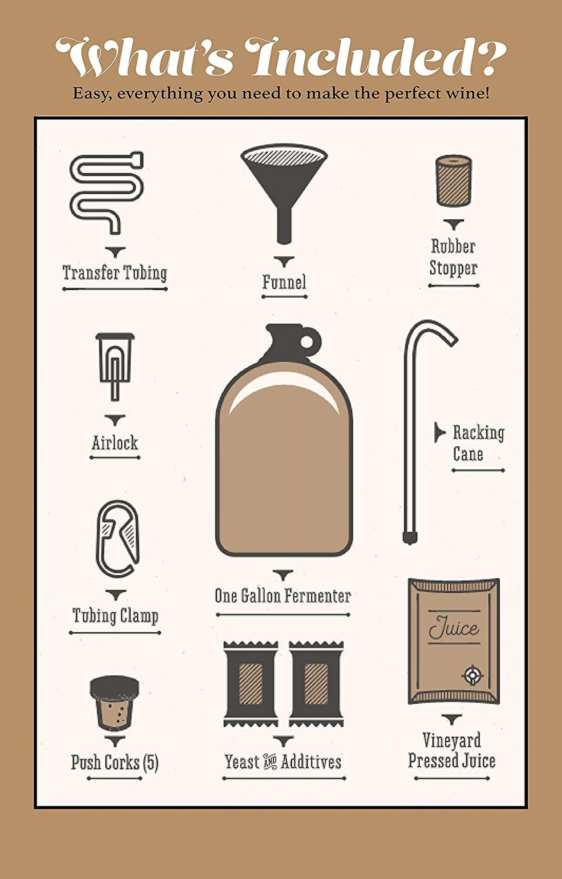 Kit Per Fare Vino Chardonnay A Casa - Facile Per Principianti, Ingredienti Per 5 Bottiglie - Foto 7