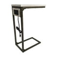 thumbnail image 6 of Carolina Living Chloe C-Form Accent Table - USB Ports - Natural Driftwood Top - Aged Iron Base, 6 of 8