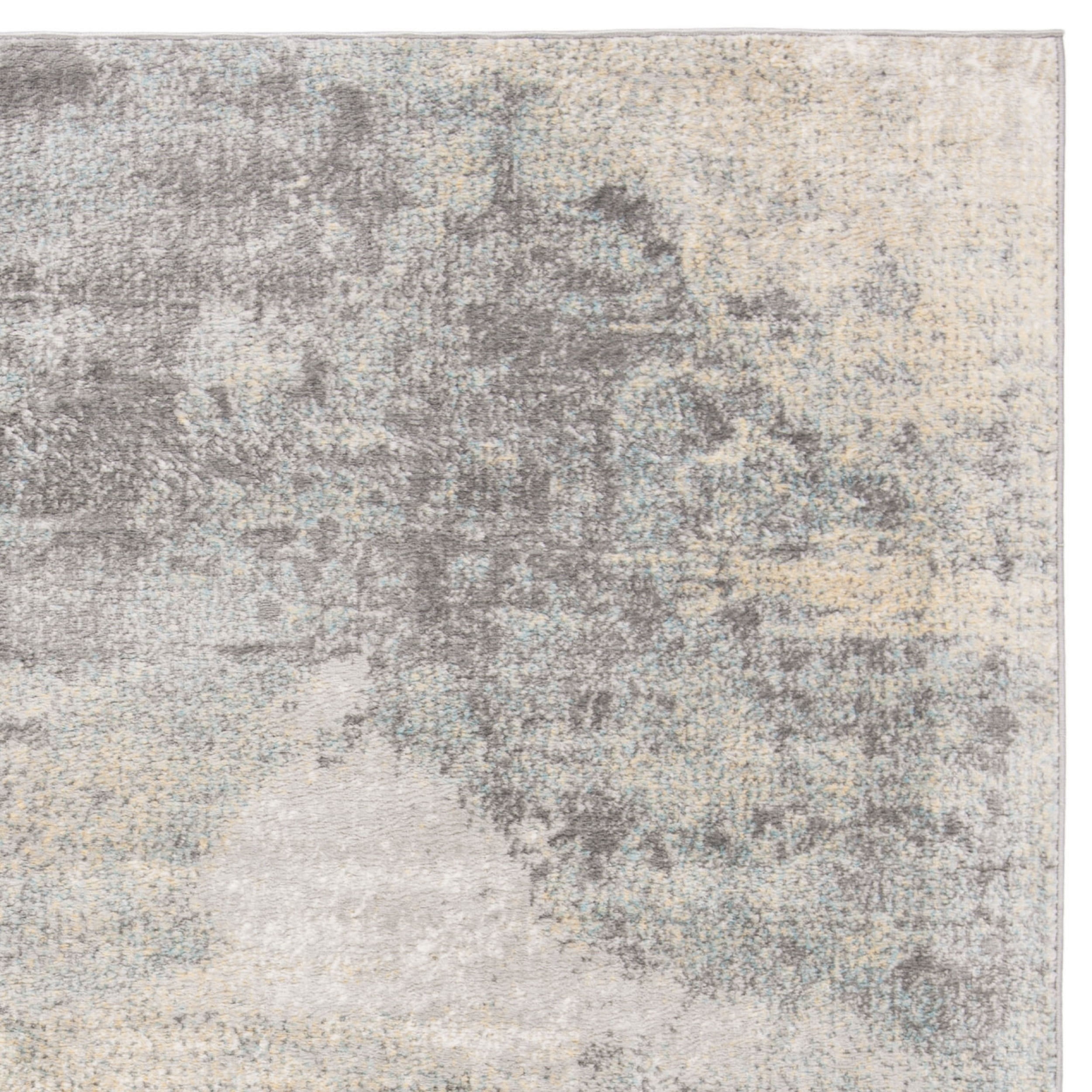 SAFAVIEH Jasper Tracery Abstract Overdyed Area Rug, Grey/Gold, 6'7" x 6'7" Square