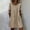 Beige, variant on Ayolanni Solid Dresses for Women 2026 3/4 Sleeve Fashion Crew Neck Midi Shift Dress Casual Going Out Patchwork Daily Wear Cotton Sundress with Pockets Beige L